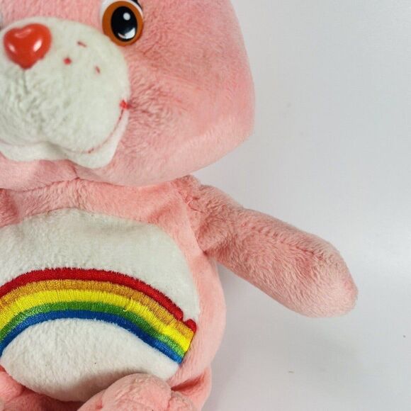Care Bears Cheer 10" Plush 2002 Pink Embroidered Rainbow Stuffed Animal TCFC - Picture 3 of 12